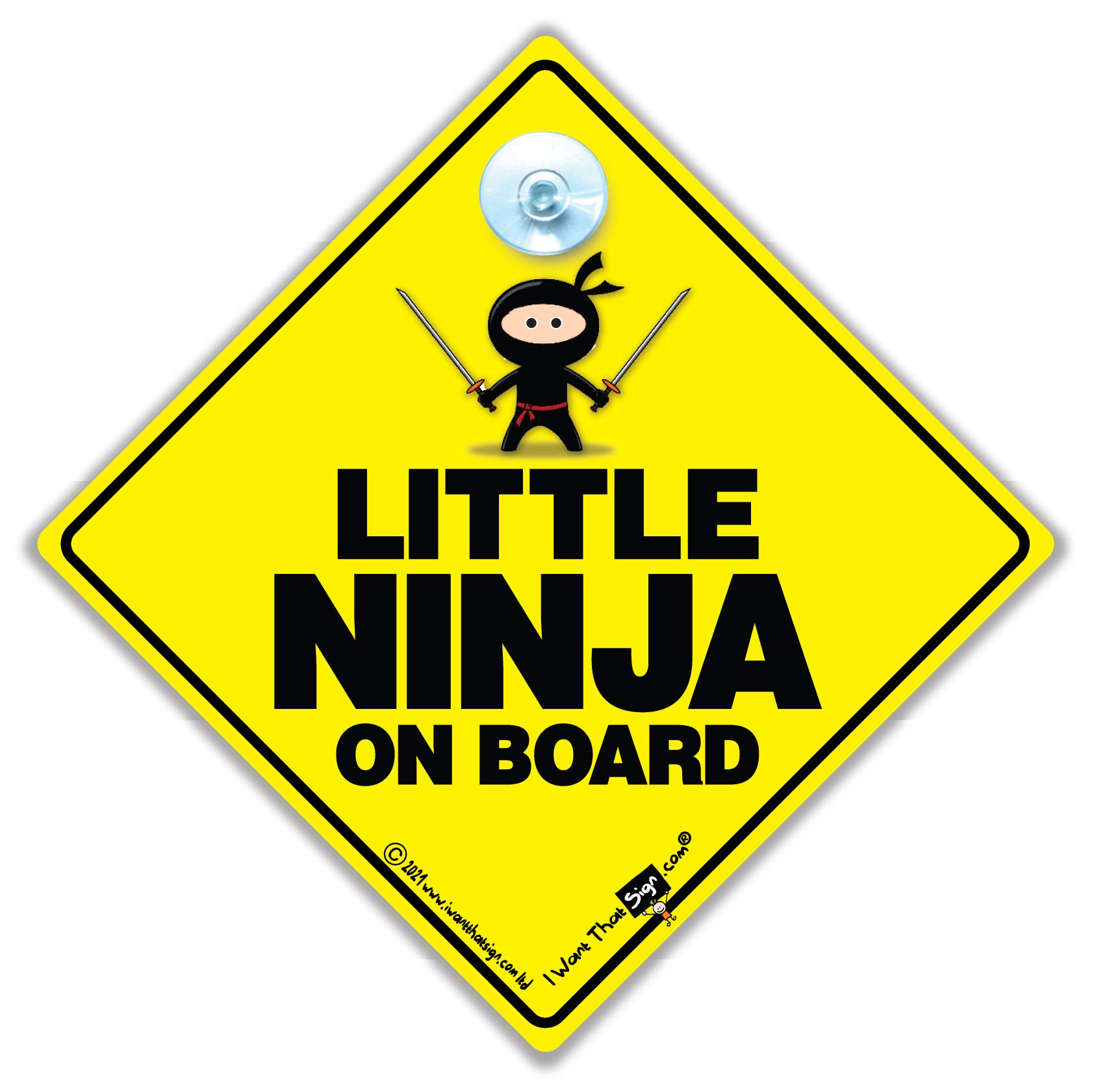 Iwantthatsign.com Little Ninja On Board, Ninja On Board Car Sign, Baby On Board Sign, Baby On Board, Novelty Car Signs, Bumper Sticker Style, Ninja Sign, Ninja Car Sign, Car Signs