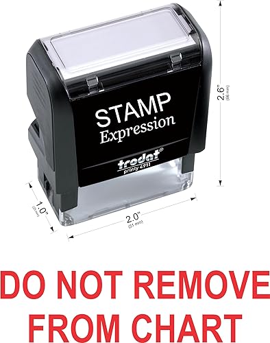 Miniatura 2 de StampExpression - No quitar del gráfico sello de goma autoentintado médico - Tinta roja (A-50002)