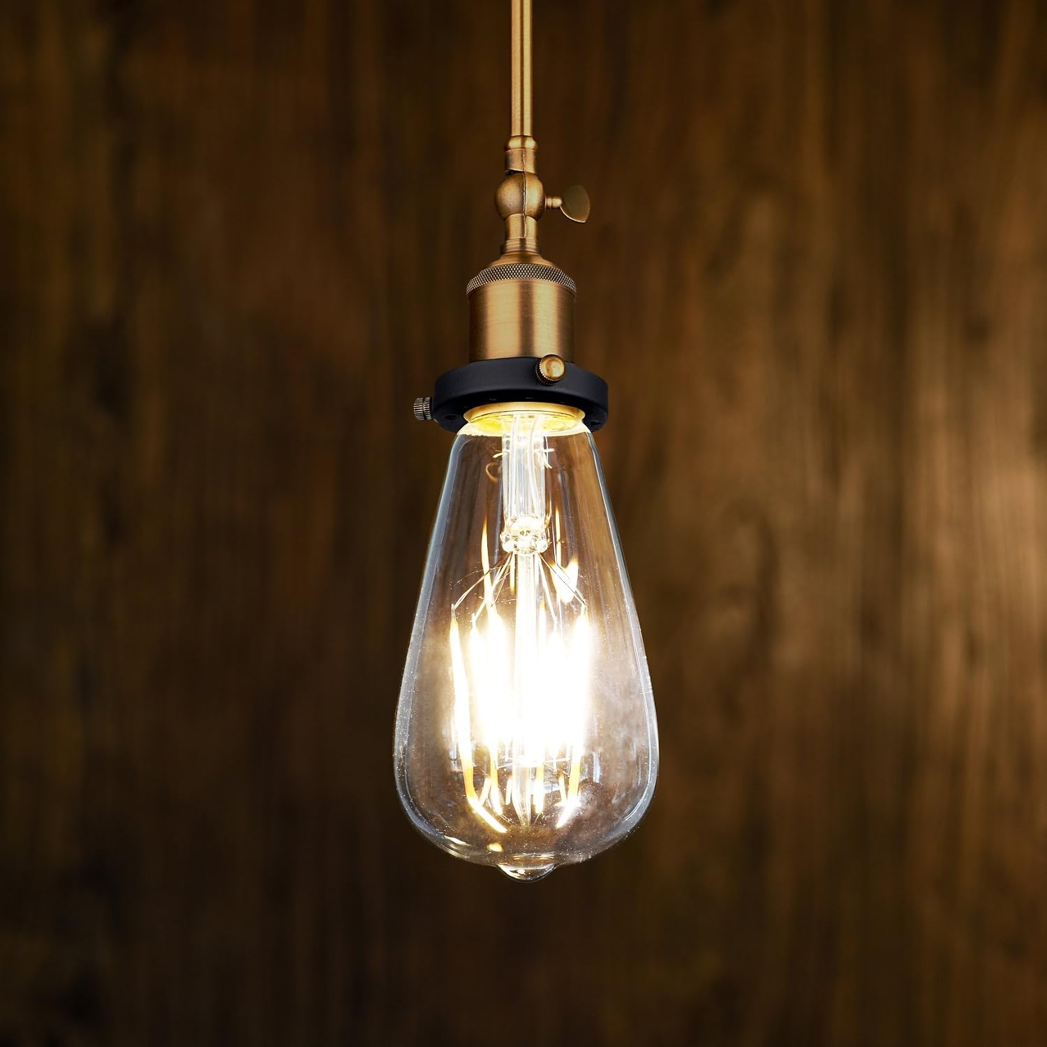 Antique LED Bulb, Oak Leaf 4w ST64 Vintage Edison Light Bulb LED Lighting Soft White 2700K Pack of 6
