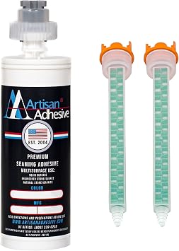 Color Antique Pearl - Specially Formulated Seam Adhesive for Solid Surface/Quartz/Stone - 250ml 8.45 oz Cartridge Includes 2 Mixing Tips -Dispenser Sold Separately