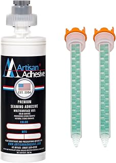 (Color: Snow White) - Specially Formulated Seam Adhesive for Solid Surface/Quartz/Stone - 250ml (8.45 oz) Cartridge Includes 2 Mixing Tips -Dispenser Sold Separately