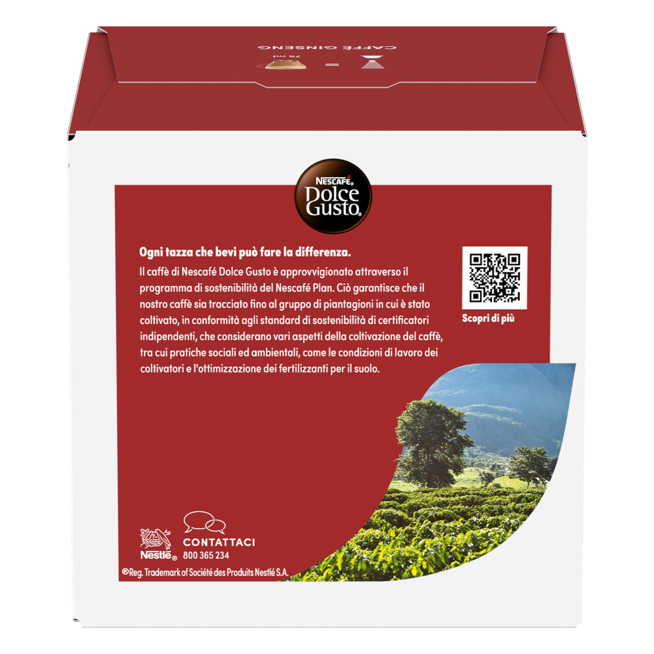 NESCAFÉ DOLCE GUSTO Caffè Ginseng, 6 Confezioni da 16 Capsule (96 Capsule Compatibili Nescafé Dolce Gusto)