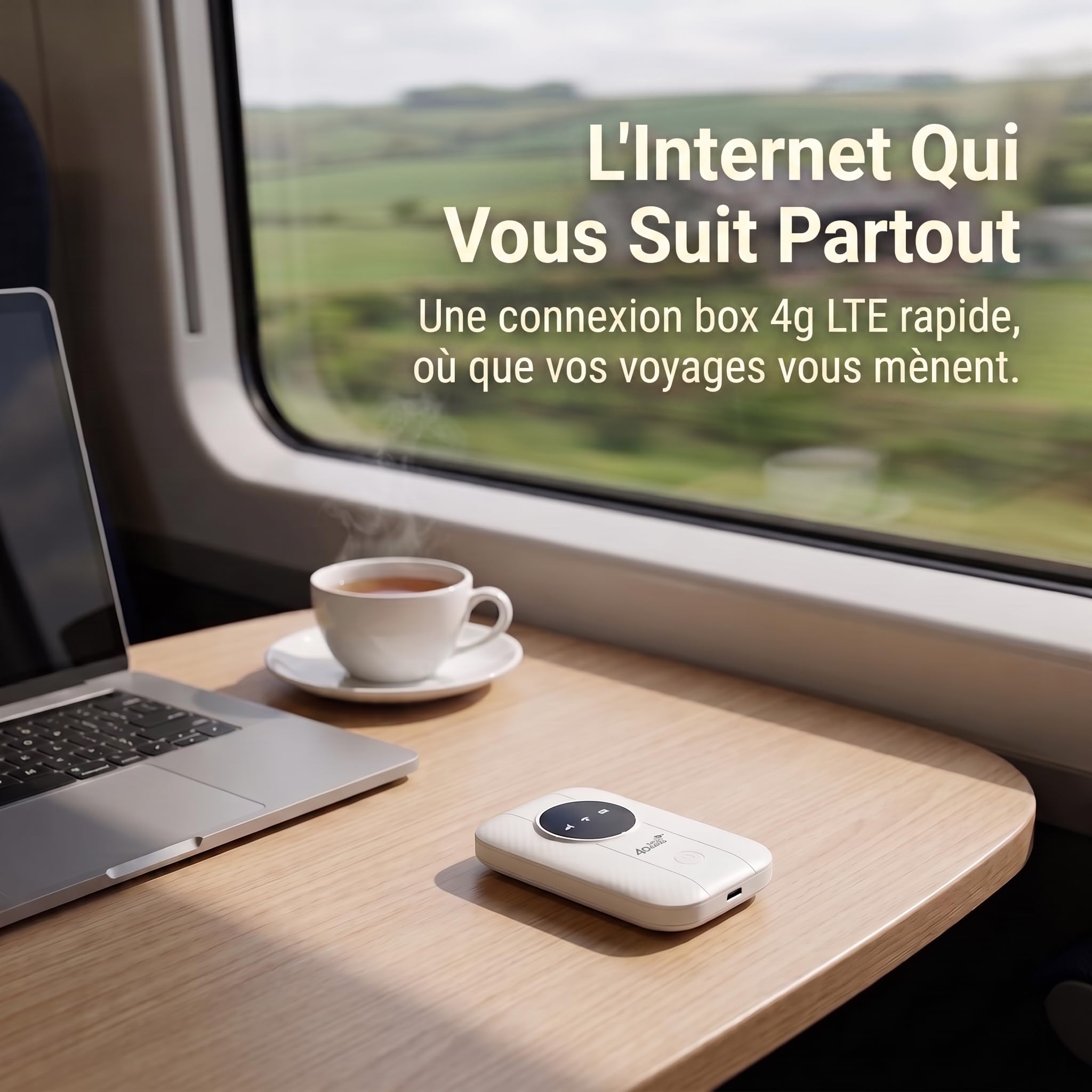 Routeur 4G/5G Portable avec Slot SIM Déverrouillé | Routeur Mobile WiFi 6 | Pocket WiFi 300 Mbps de Voyage Plug & Play (Idéal Camping-Car, Camping, Voyages d'affaires) | Connecte Jusqu'à 10 Appareils