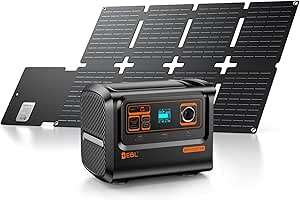 EBL 300W Portable Power Station with 40W Foldable Solar Panel