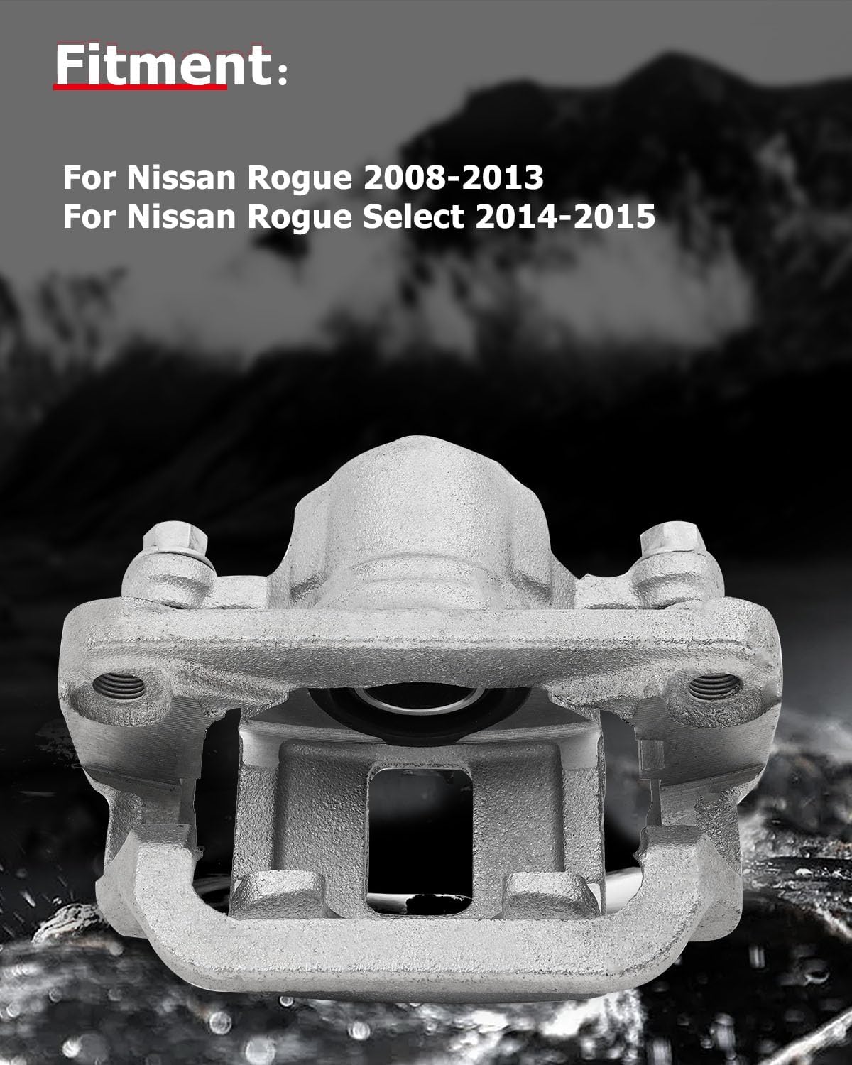 cciyu Rear Left & Right 19B3437 19B3436 Disc Brake Calipers Assembly with Bracket fit For Nissan For Rogue 2.5L 2008-2013,For Nissan For Rogue Select 2.5L 2014-2015