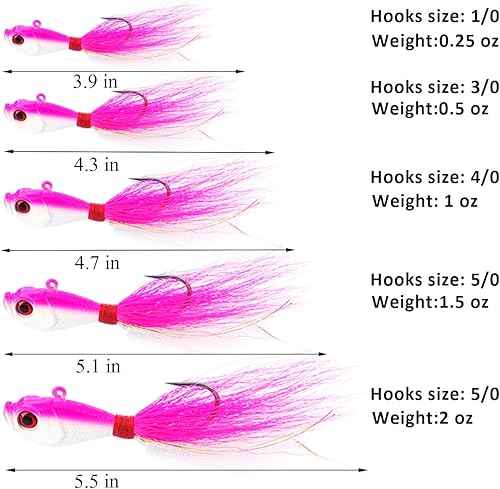 Miniatura 5 de Señuelos de pesca de agua salada, señuelos de pesca de cola de cubo para agua salada, agua dulce, surf, señuelos de pesca para lubina, platija, 5
