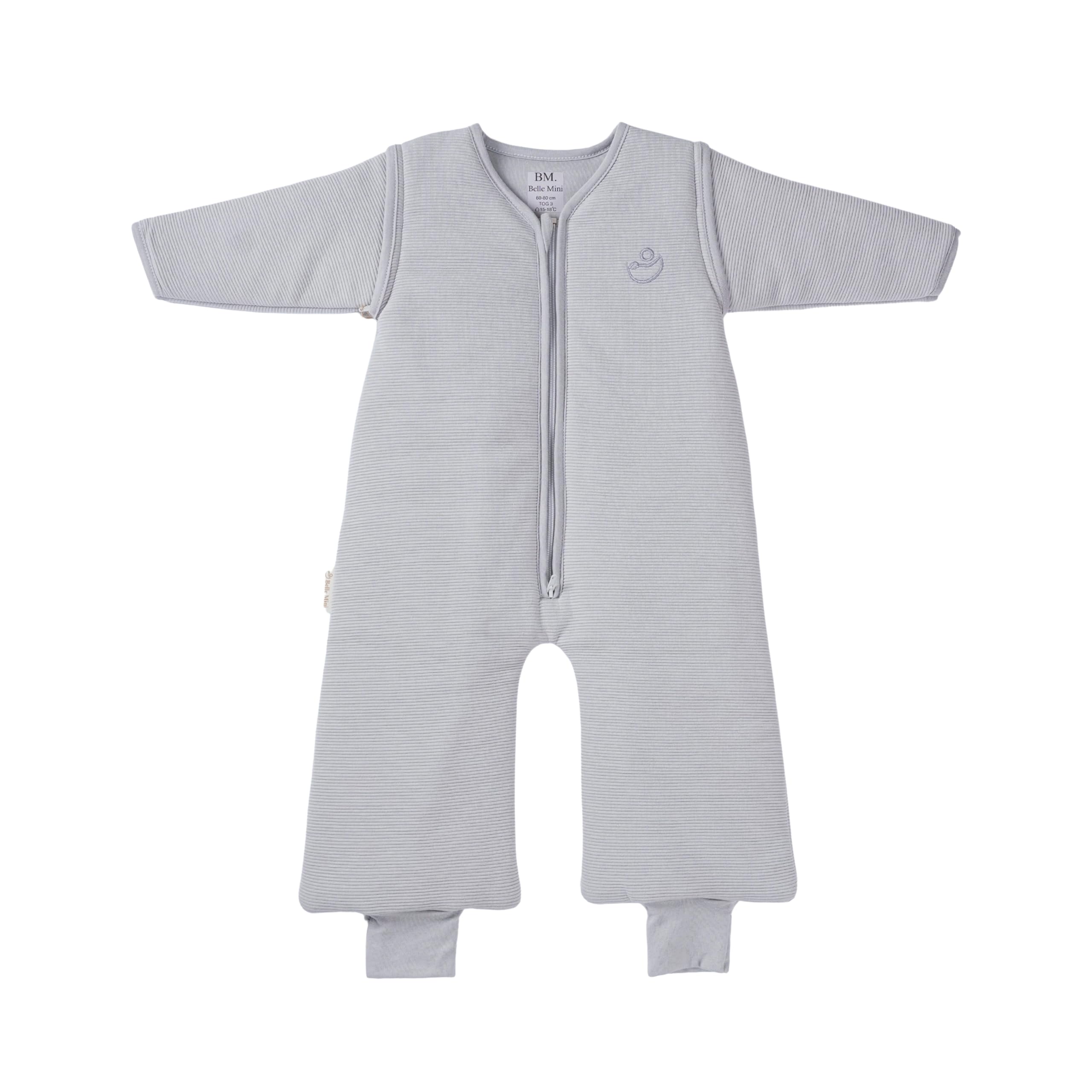 Babyschlafsack – Schlafsack mit Füßen, Schlafsack Baby aus 100% Baumwolle, Premium Unisex Design, 3 TOG Winter, mit abnehmbaren Ärmeln, OEKO-TEX Standard zertifiziert