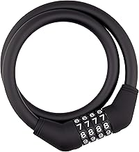 Gorin Wire Lock G228W 4-Digit My Set, φ0.5 x 23.6 inches (12 x 600 mm), Black (K)