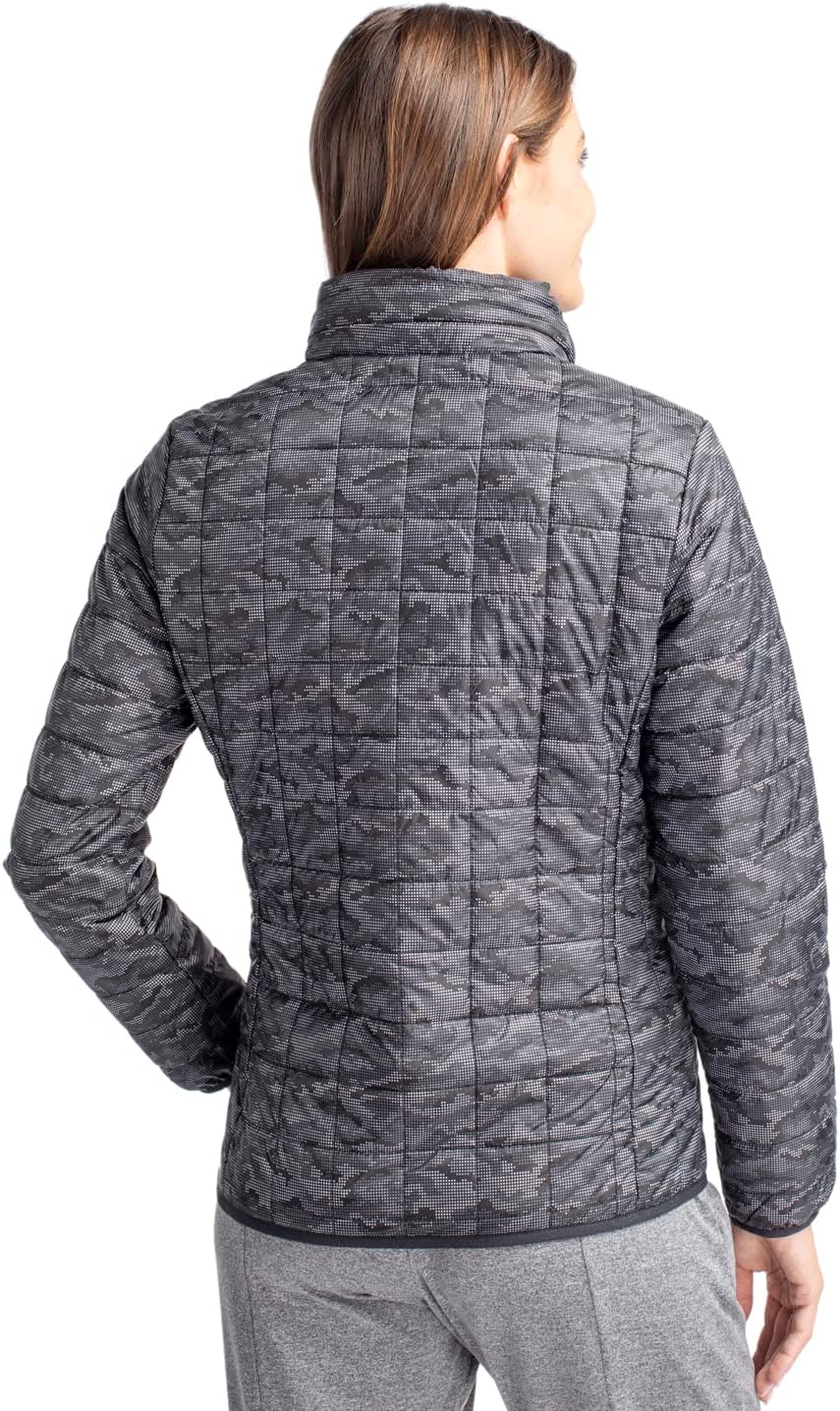 Cutter & Buck Rainier Primaloft Womens Eco Insulated Full Zip Printed Puffer Jacket - Image 3