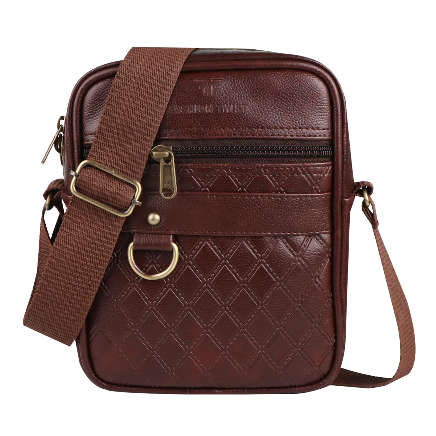 Crossbody Sling Bags with L Barfi Embossed-image-17