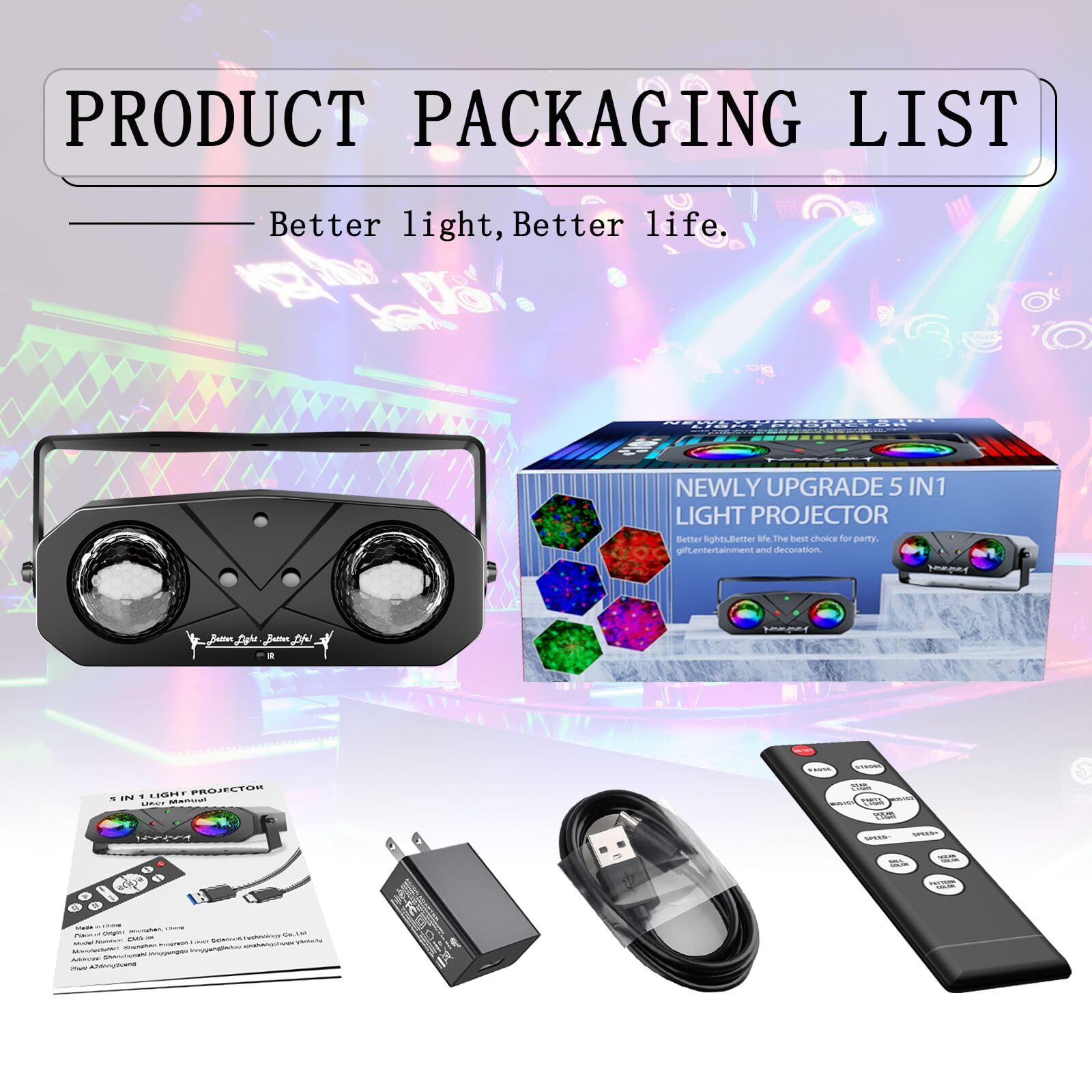 Starry Sky Projector - Party Light & Night Light -9 Starry Sky Projector - Party Light & Night Light -9