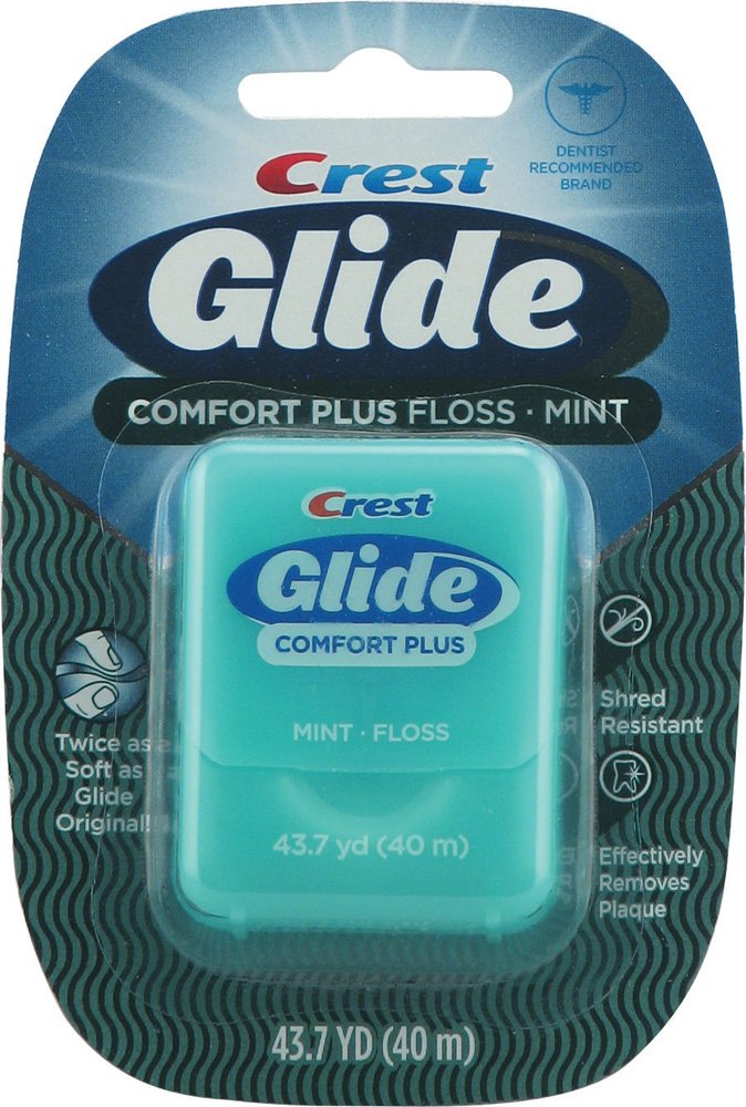 Oral-B Glide Pro-Health Comfort Plus Dental Floss Mint 43 7-Yard Dispenser Pack of 6