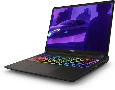 MSI Vector 16 HX AI Gaming Laptop, Intel Ultra 9-275HX, 64 GB DDR5 RAM, 1 TB PCIe SSD, 16 WQXGA (2560x1600) 240Hz Display, Nvidia G-Force RTX 5080, 24 Zone RGB Keyboard, W11 Home, Cosmo Gray