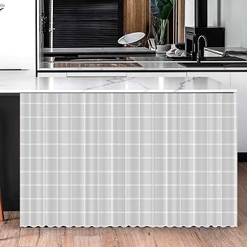 Under Sink Curtain Set for Kitchen - Short Dustproof Blackout Cabinet Curtain for Closet, Laundry Room & Shelves,A,W24in60cm/H35in90cm