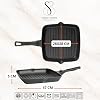 Stone&Stone Induction Grill Pan 28 cm Square Non-Stick with Removable Handle German Ceramic Coating Full Steel Base for Gas and Oven PFAS PFOA and PTFE Free