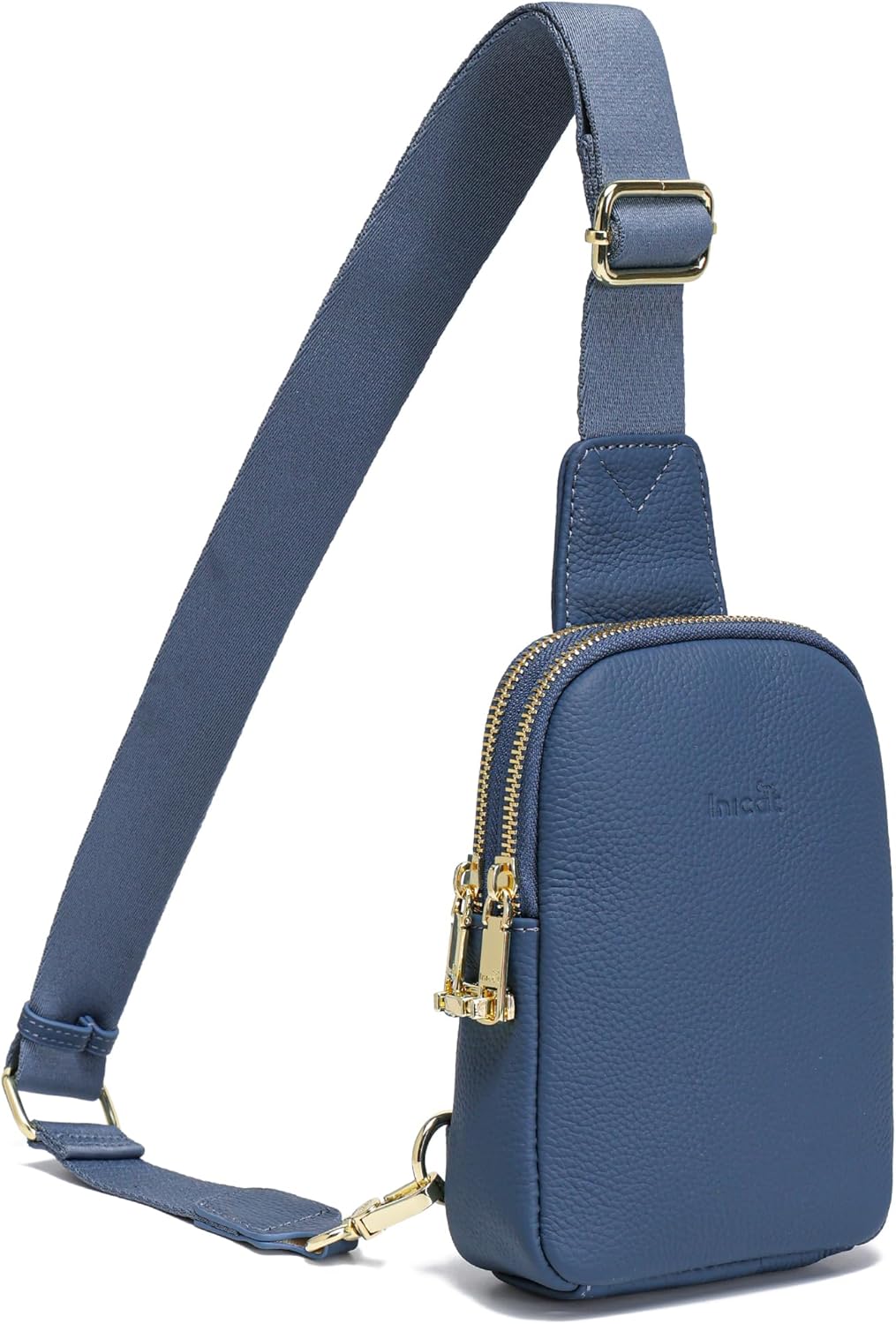 INICAT Genuine Leather Small Sling Bag Anti Theft Crossbody Bags Travel Purses for Woman