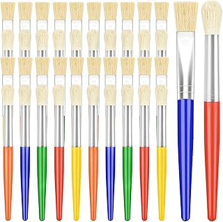 Paint Brushes, Anezus 50 Pcs Kids Paint Brushes Bulk Toddler Paint Brushes Set with Big Round Paint Brush and Large Flat Paint Brushes for Preschool Children Painting Party Supplies