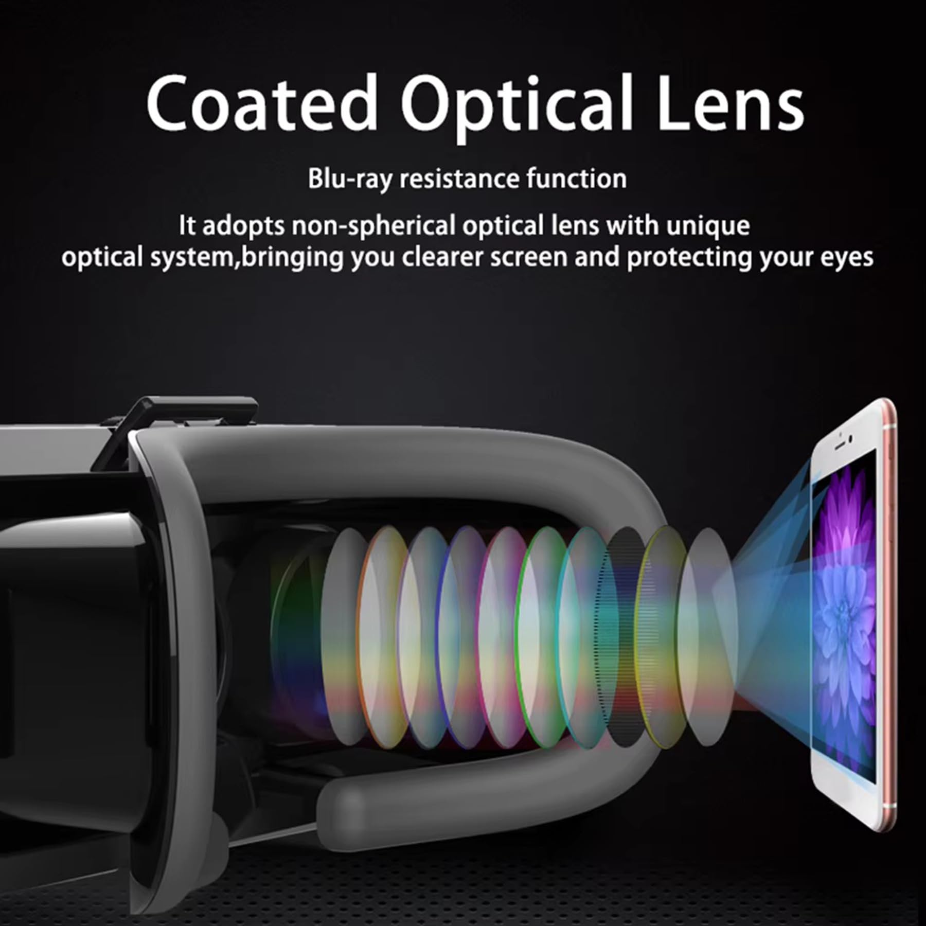 Cuffie per realtà virtuale VR, mini visore VR per film 3D e videogiochi, occhiali VR per adulti e bambini, per iPhone 16, 15, 14, 13 Pro Max, Samsung Galaxy S25, S24, S23, S22, ecc