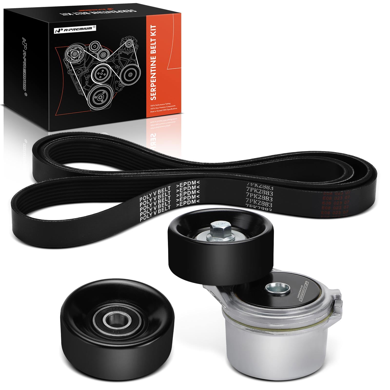 A-Premium Engine Serpentine Belt Drive Kit Compatible with Dodge Cars - Ram 2500, Ram 3500, 1994 1995 1996, 8.0L