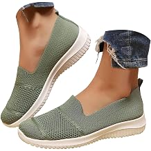 Summer Sneakers for Women 2026 Breathable Mesh Slip-On Shoes Comfortable Backless Sneakers Lightweight Width Orthopedic Loafers Casual