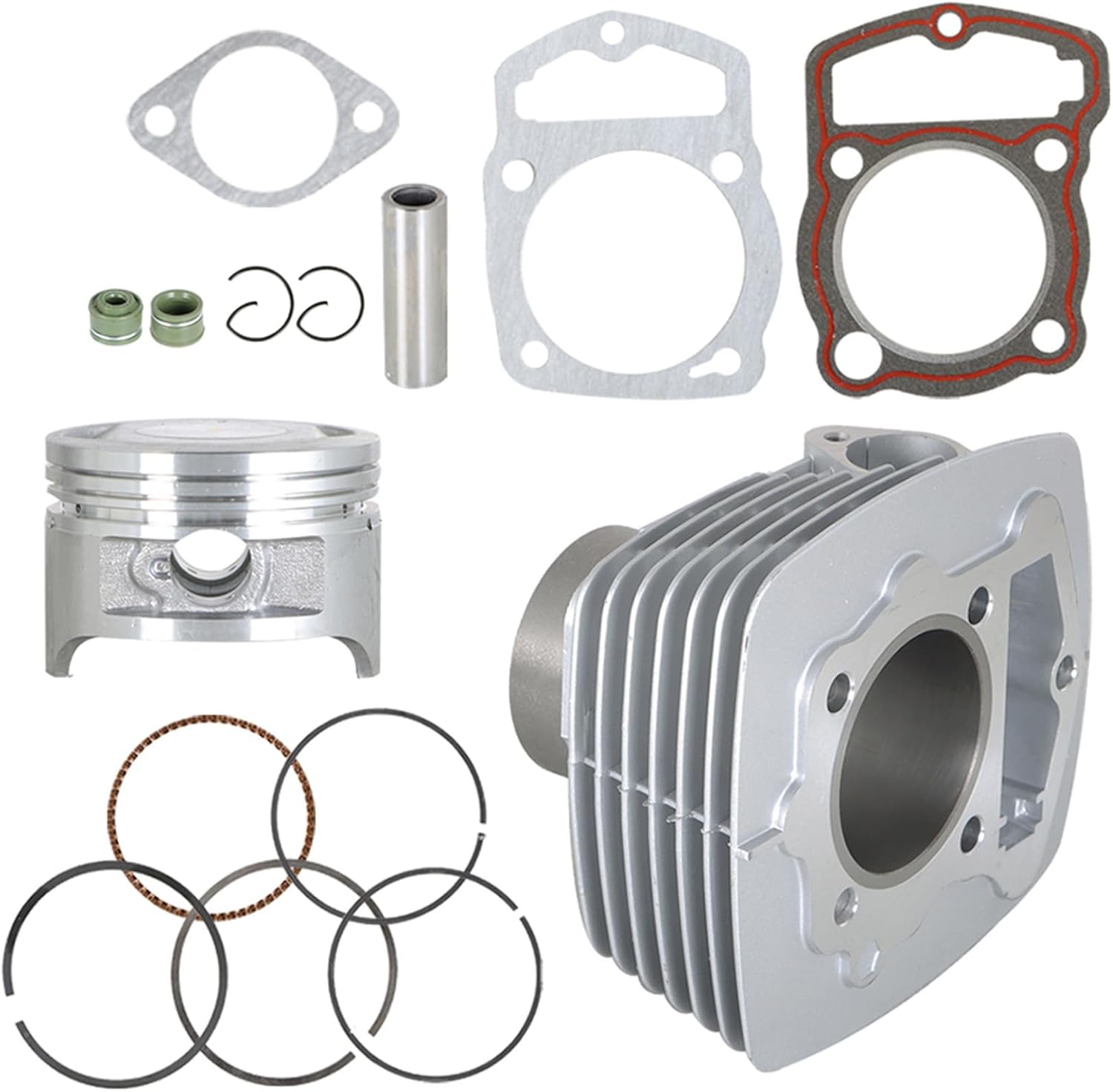 WFLNHB 63.5mm Cylinder Piston Rings Kit Replacement for Honda CBF200 XR200 XL200 After 1986