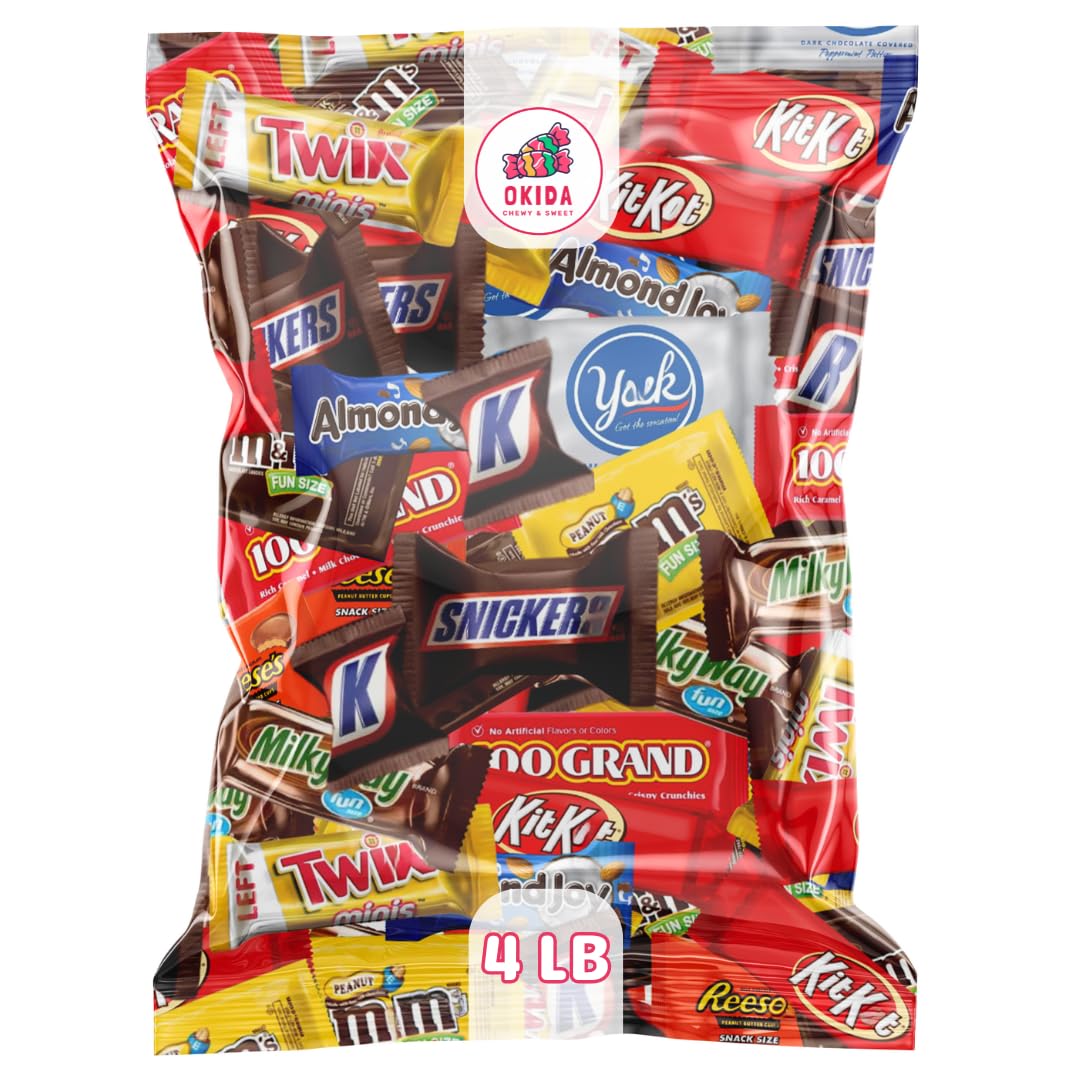 Assorted Chocolate Variety Pack - Individually Wrapped Party Chocolate Assortment (4 LB)