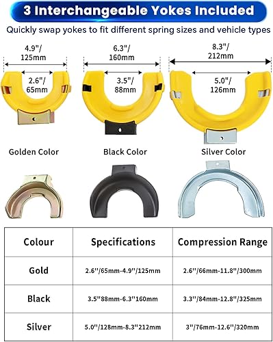 Miniatura 3 de ATPEAM Macpherson Strut Spring Compresor Kit Universal Intercambiable Horquilla Bobina Extractor Juego de herramientas