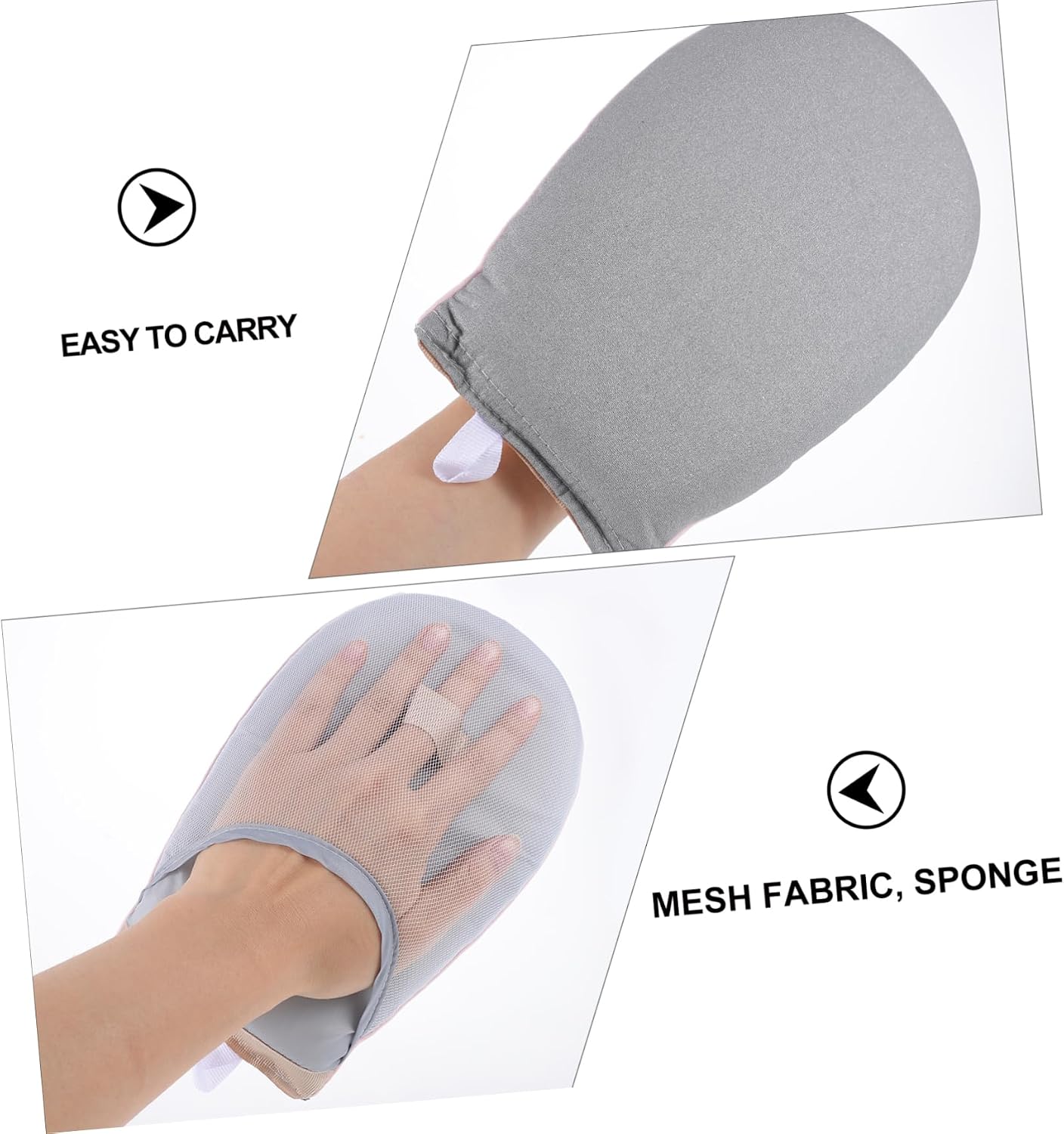 Ciieeo Portable Handheld Ironing Board Heat Resistant Garment Steamer Ironing Gloves 2-Piece Set for Household Use Small Size for Travel and Quick Touch-Ups