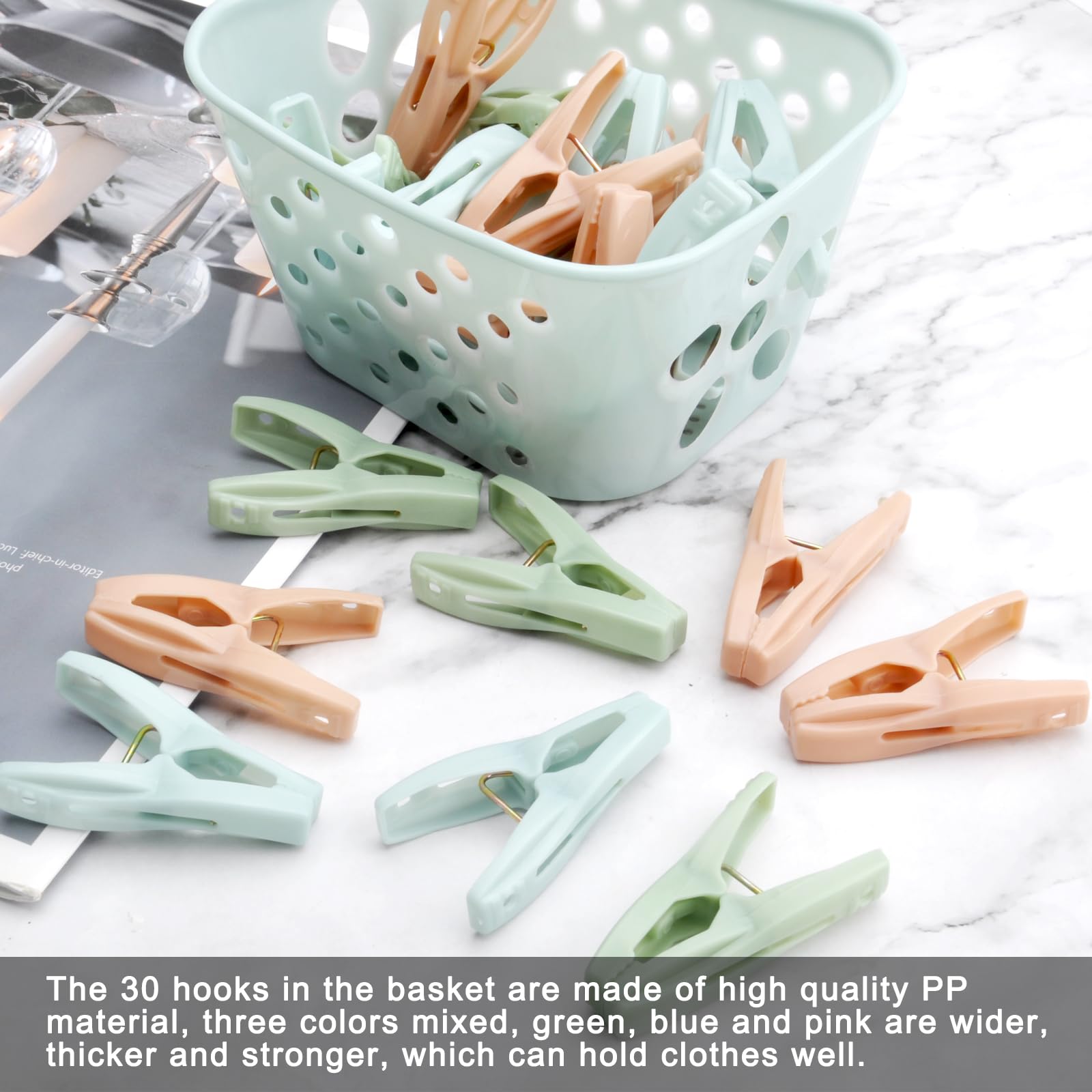 Portamollette Da Bucato Con 15 Mollette - Cestello Pratico Per Stendere - Foto 8