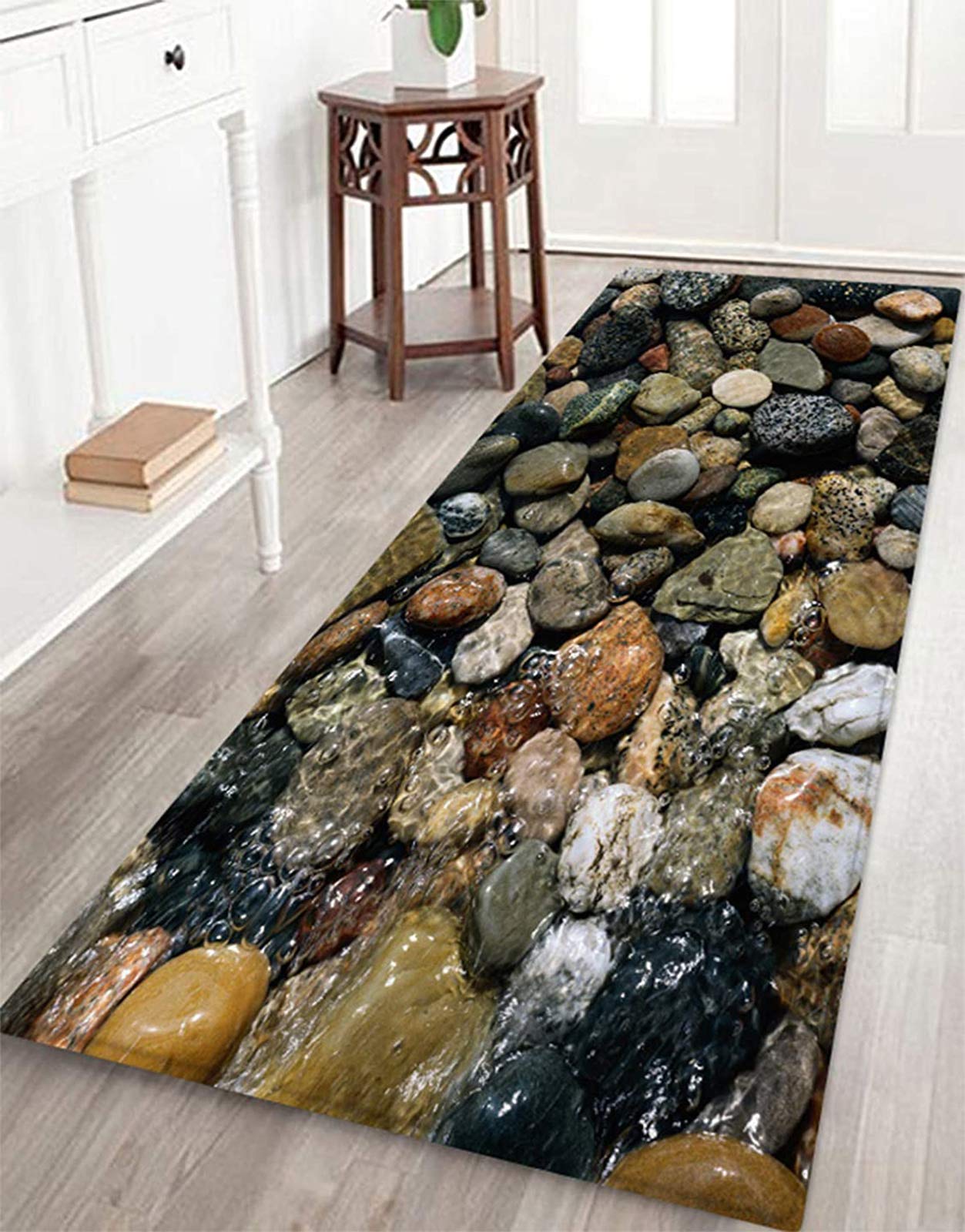 Alfombras de baño, antideslizantes, suaves y absorbentes, de espuma viscoelástica, para baño, bañera, ducha, 71 x 24 pulgadas
