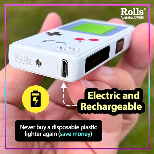 Miniatura 3 de Rolls Plasma Lighter - Encendedor eléctrico Rolls, recargable por USB, retro, encendedores geniales, encendedor de arco electrónico resistente al