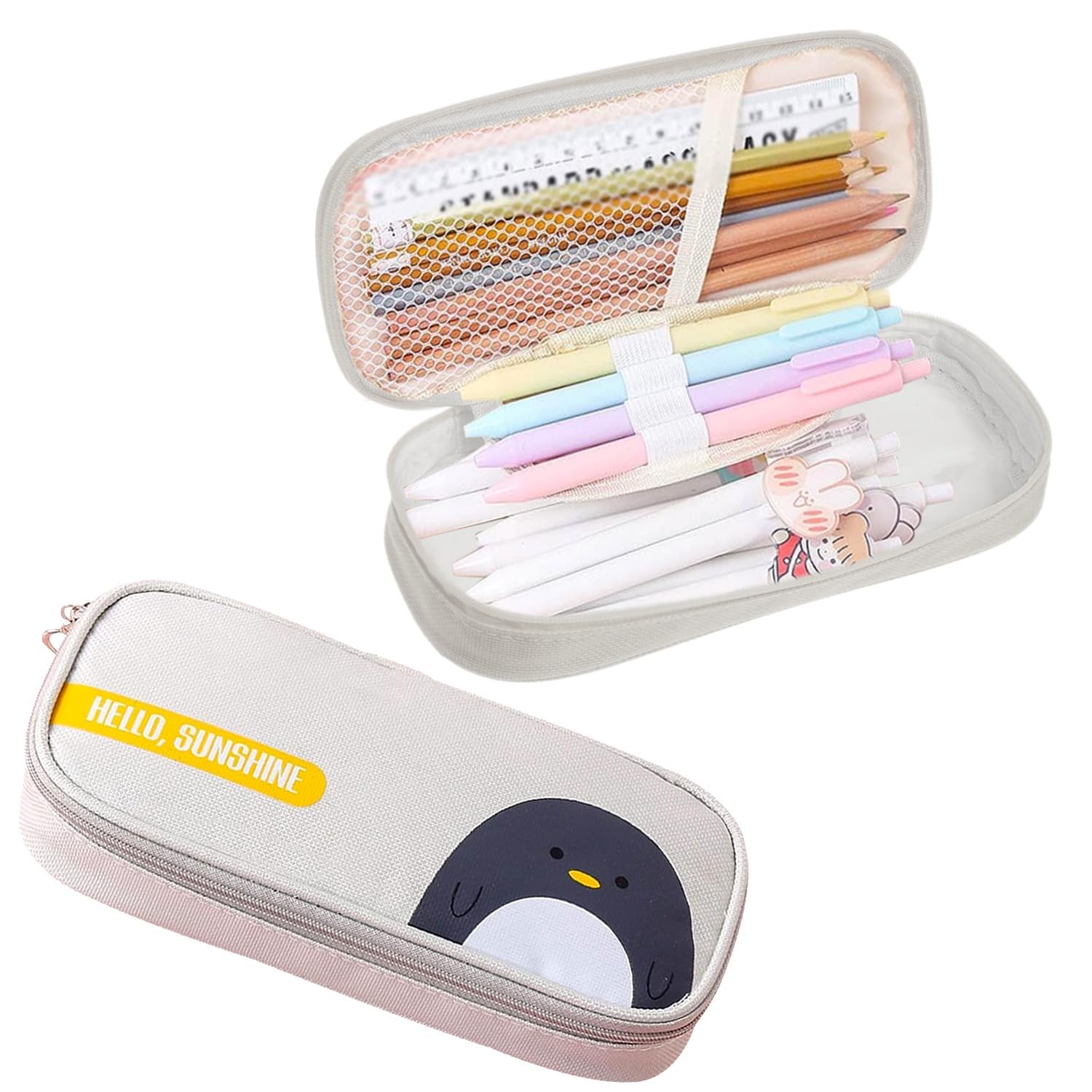 Party Propz Leather Grey Pencil Pouch For Girls Boys-Aesthetic Pencil Box For Students|Cute Pencil Pouch|Pencil Box For Girls Boys For School|School Supplies For Kids|Pencil Case Pouches Stationary (B0D2Y6ZXQJ) Amazon Price History, Amazon Price Tracker