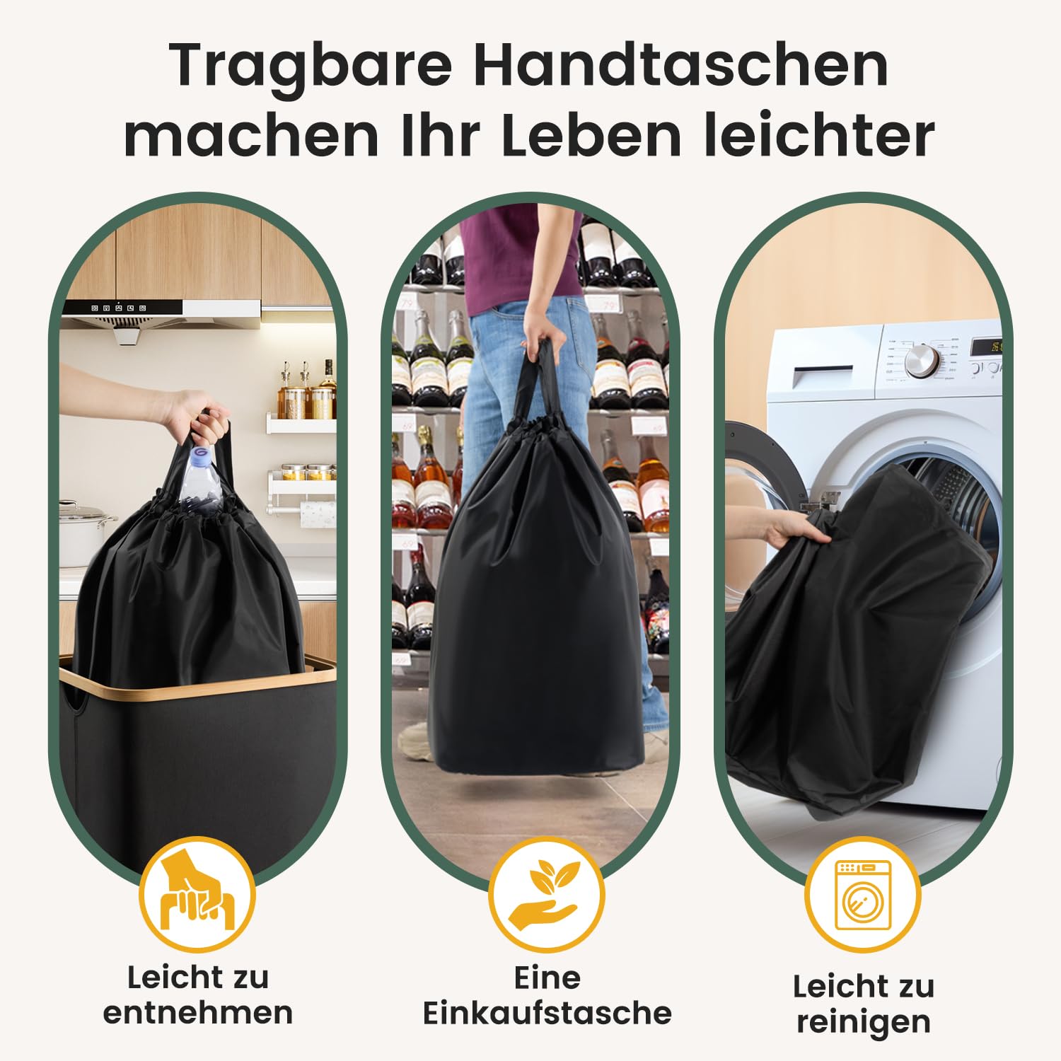 REKITA Pfandflaschen Sammelbehälter 2 Fächer, 160L Flaschensammler Leergut Sammelbehälter[inkl 2 Tragetasche] Faltbar Pfandflaschen Aufbewahrung mit Deckel Pfandbehälter
