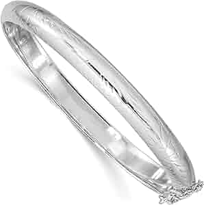Amazon.com: IceCarats 925 Sterling Silver 7mm Hinged Bangle