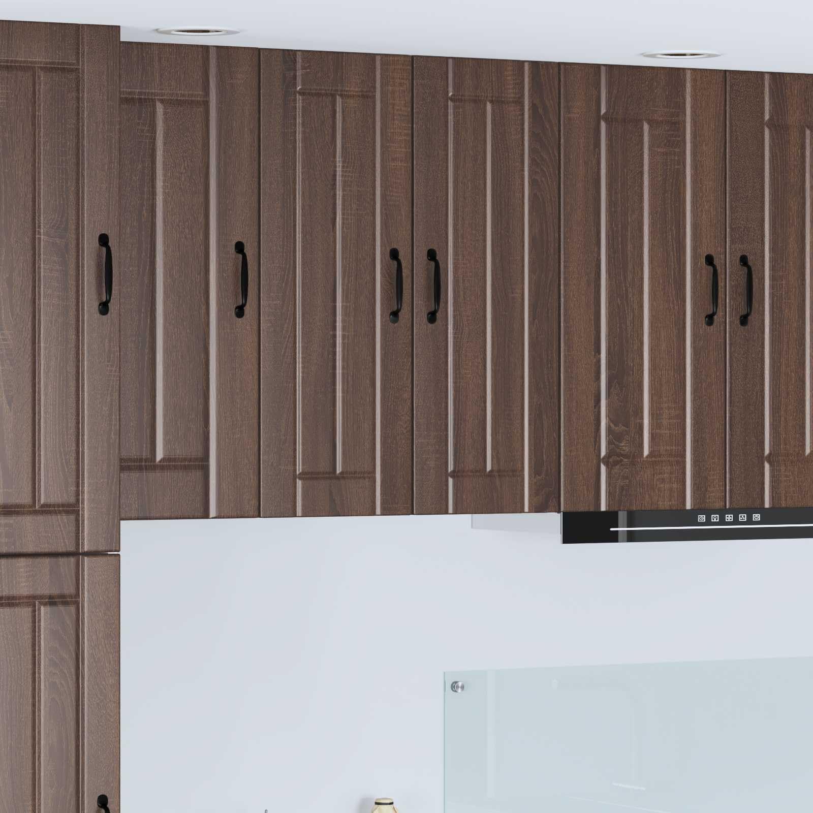Wandschrank Lucca Brauneiche Holzwerkstoff 30 x 31 x 80 cm mit Tür und Regal, Küchen- und Esszimmer Aufbewahrung, Stauraum Organizer für Vorratsschrank und Sideboard
