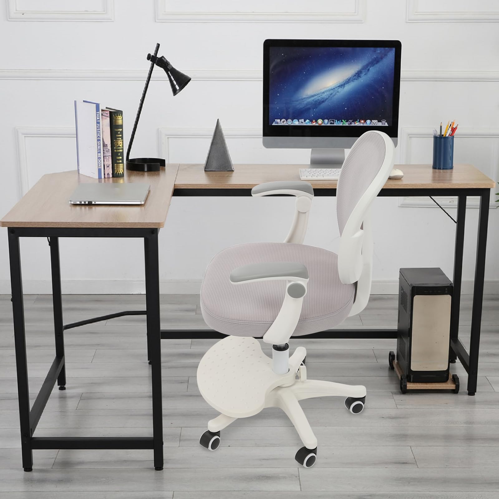 Silla de escritorio para niños, escritorio infantil, altura regulable, silla giratoria para niños con ruedas universales, silla de escritorio, silla de oficina para niños, niñas, niños, para uso
