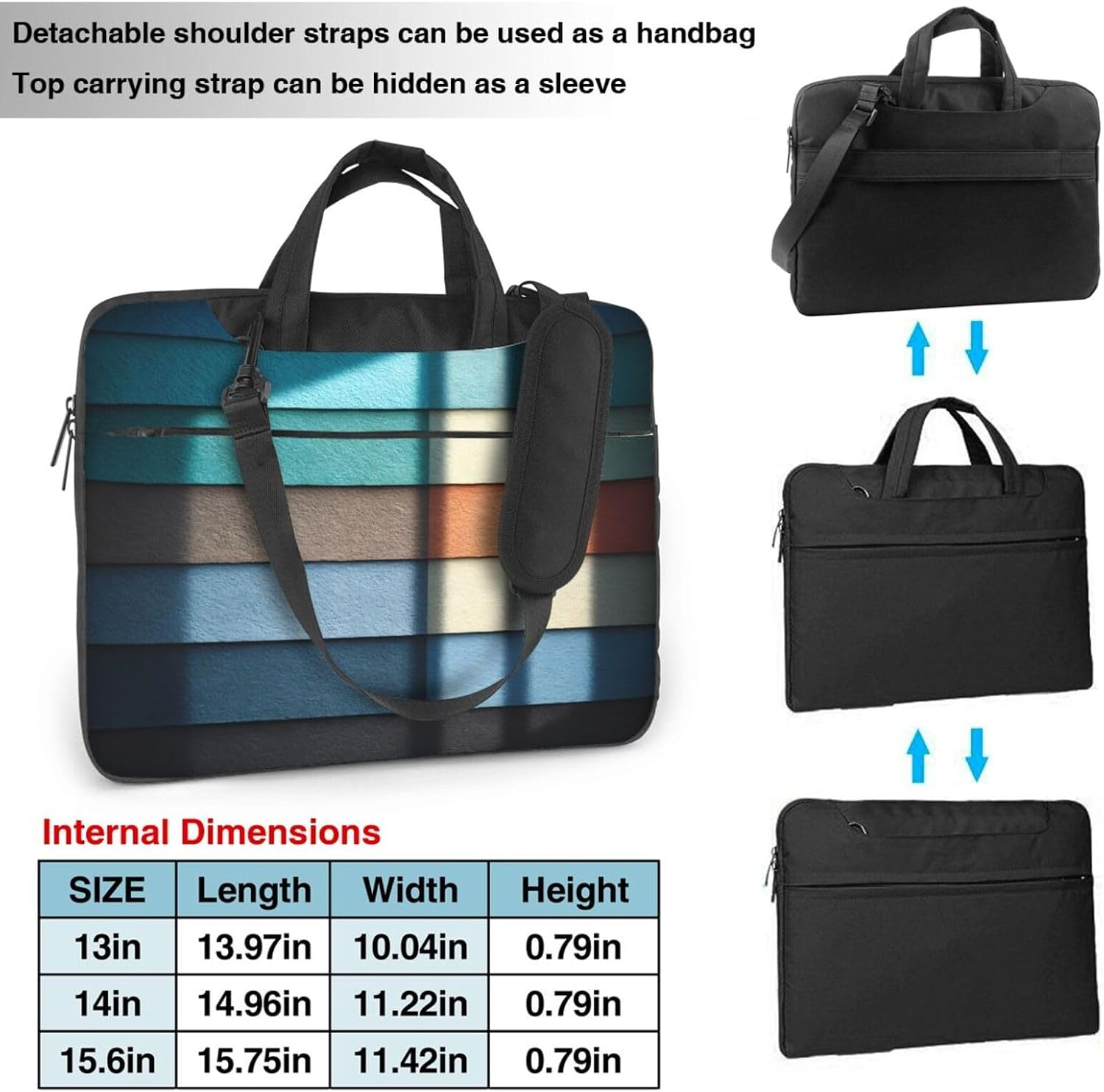 Laptop Bag with Unique Colorful Wall Pattern Light and Easy To Carry for Business Trips Work and Study image 4
