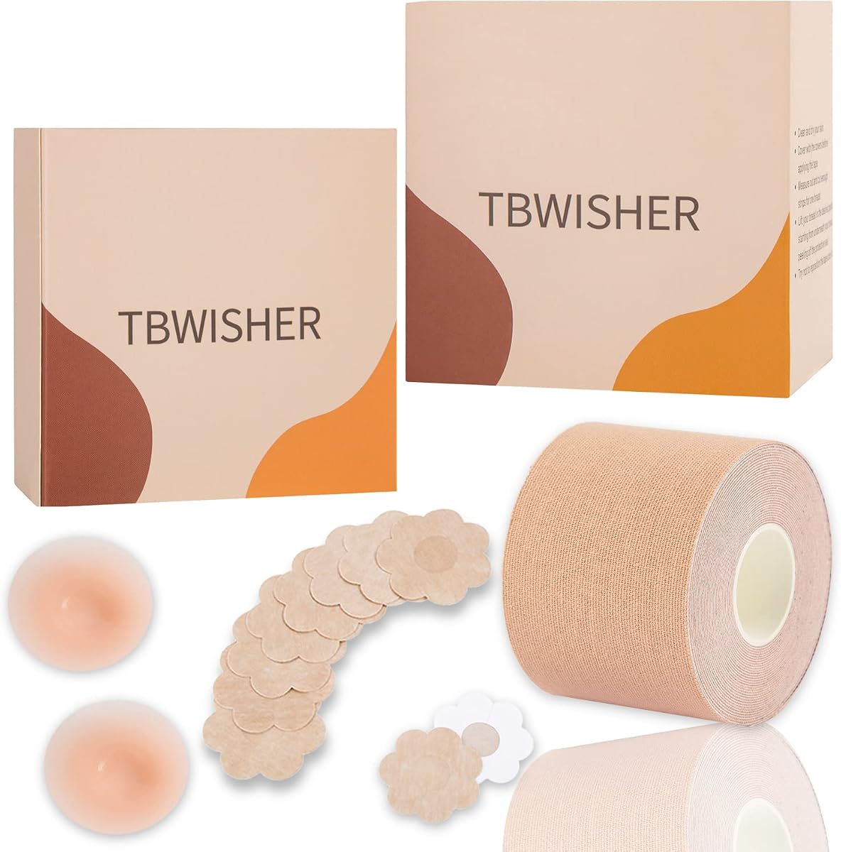 Boob Tape for Breast Lift Boobytape -Sticky Body Tape for Push up & Waterproof Bob Tape Beige