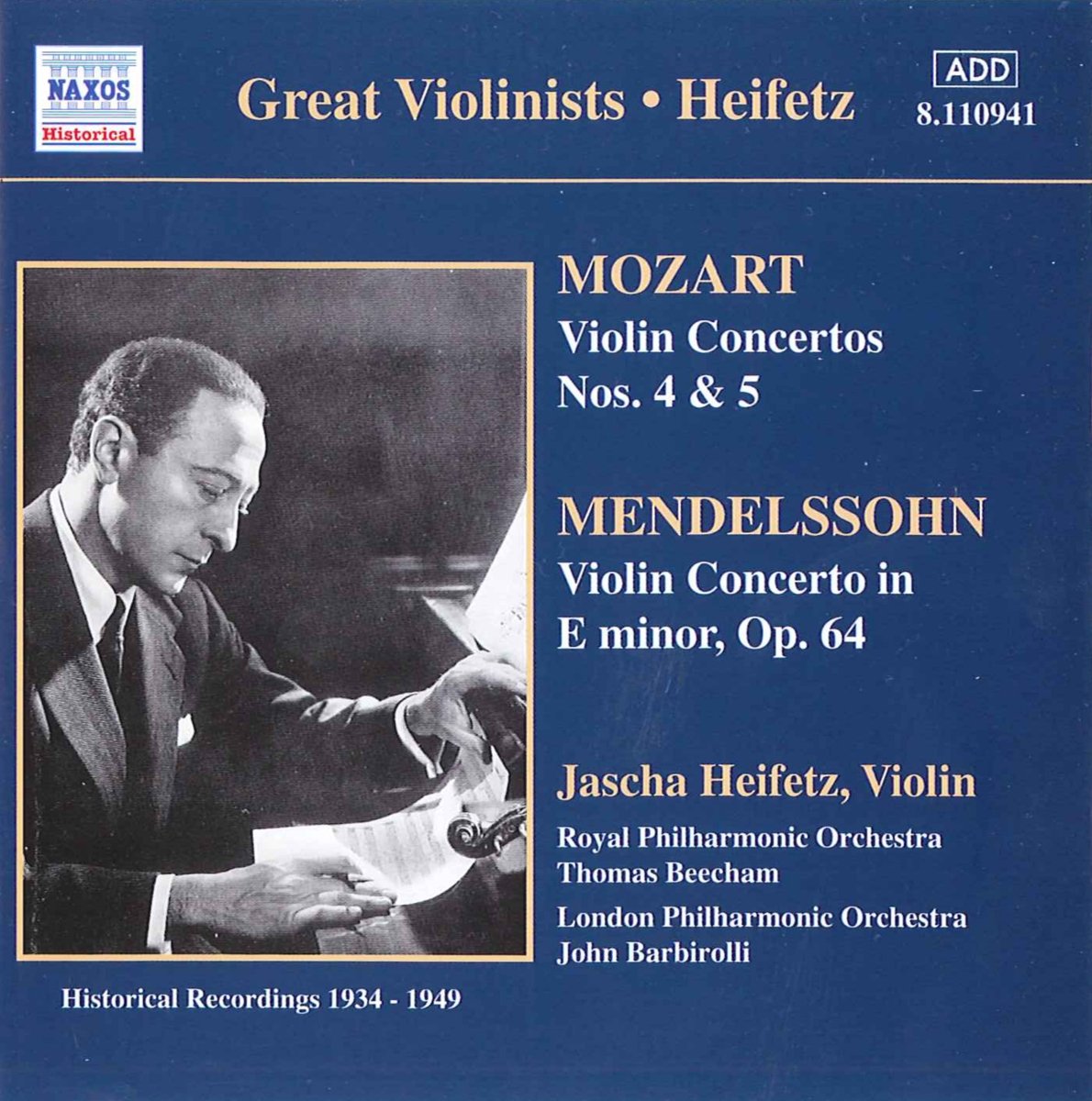 MOZART / MENDELSSOHN: Violin Concertos