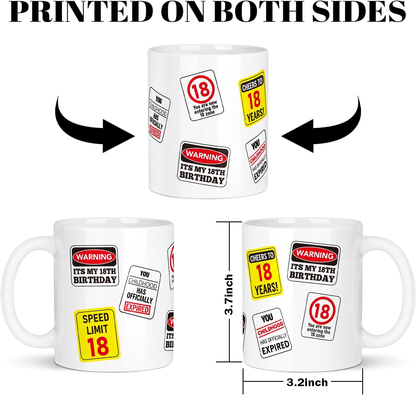 Funny 18th Birthday Gifts for Boys Girls – Turning 18 Gift for Teens Becoming Officially Adults - Gag Gifts Coffee Mug for 18 Year Old Friends, Born in 2007 Daughter, Son, 2025 Graduation Gifts - Image 3