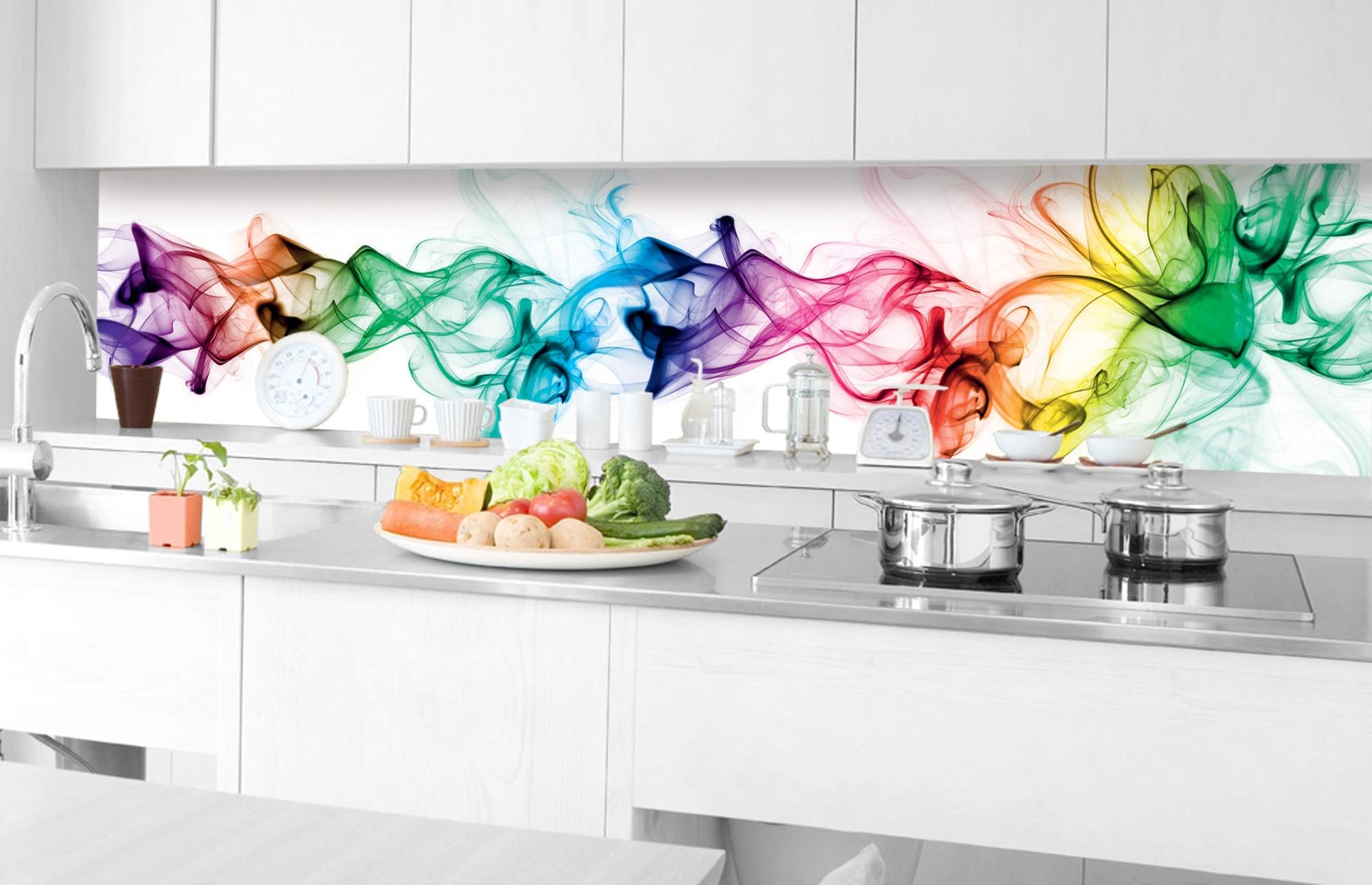 DIMEX LINE Paraschizzi Auto-Adesiva Per La Cucina Prato 350 X 60 Cm | Resistente All’Acqua
