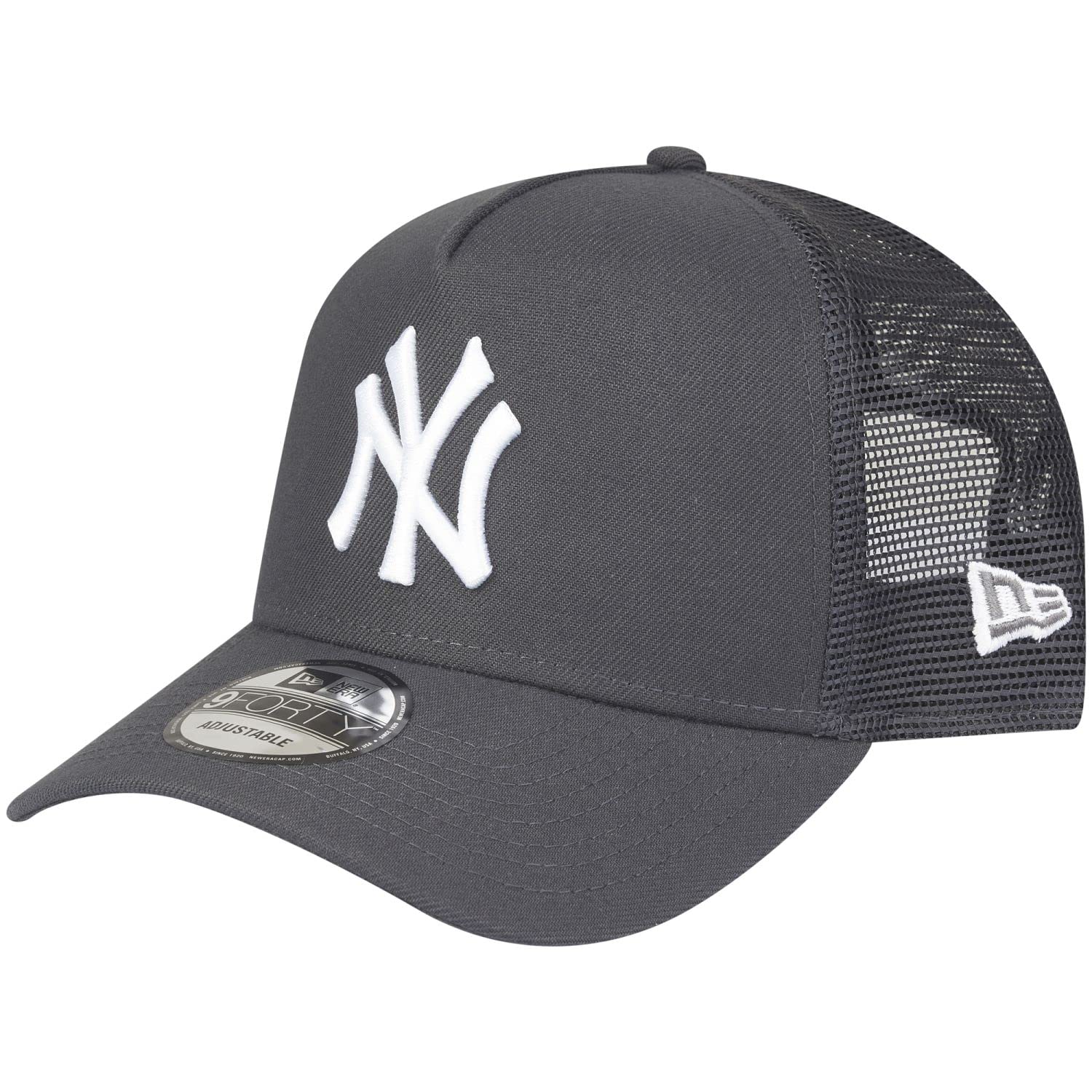 New Era Unisex Charcoal 9Forty Snapback Trucker Cap - New York Yankees Grey