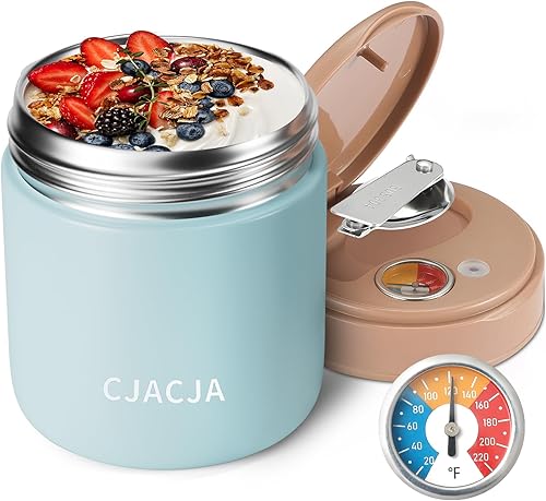 Miniatura 9 de Tarro de alimentos aislado con pantalla de temperatura, 15.2 onzas, termo para alimentos calientes, termo de sopa, Termos para Comida Caliente,