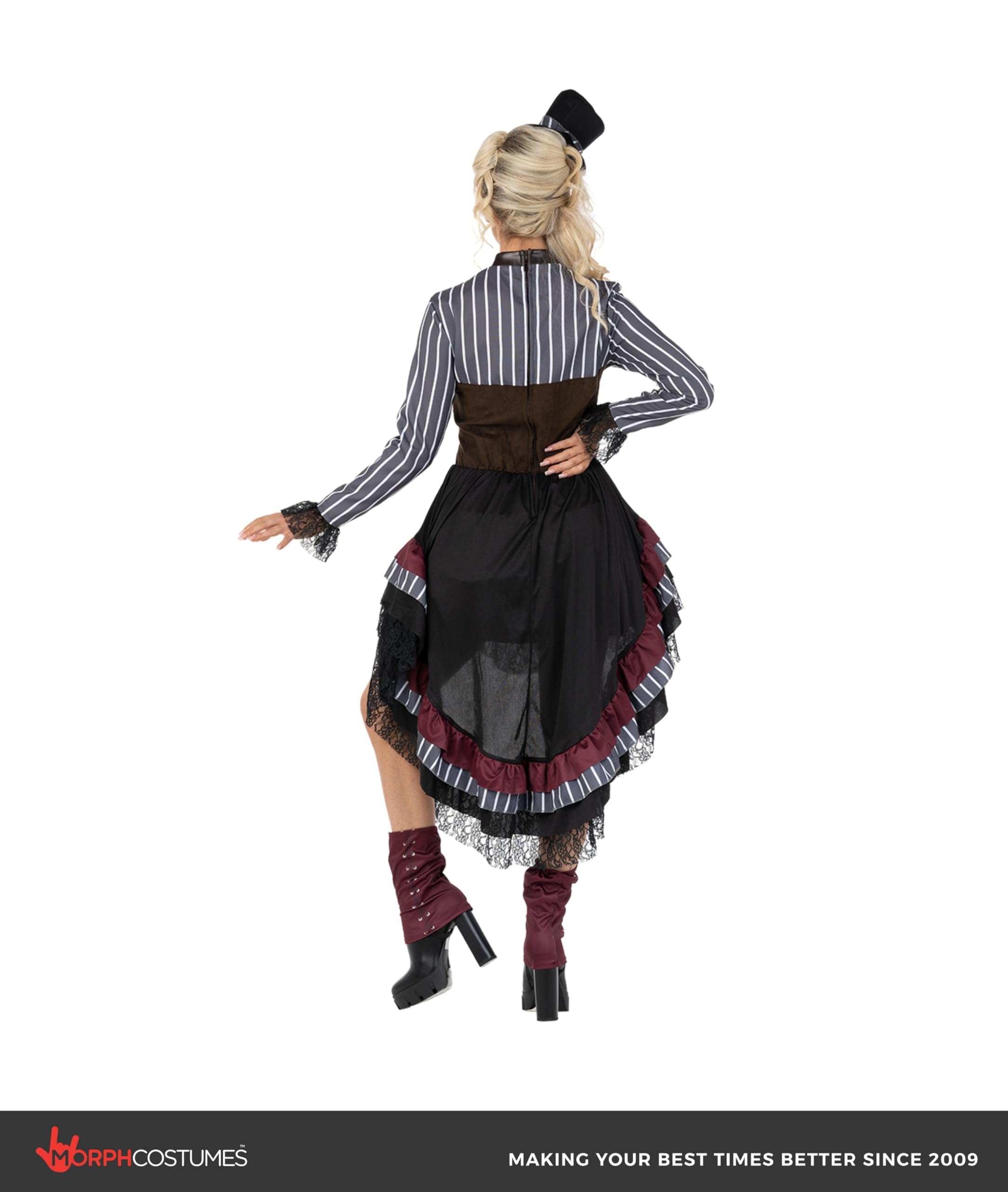 Morph Steampunk damski luksusowy kostium wiktoriański, gotycki kostium na Halloween, dla kobiet, dostępny w rozmiarach S, M, L, XL
