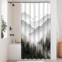 Vista 15 de Cortina de ducha extra larga de 84 pulgadas con diseño de hongos y mariposas florales negras y rojas, cortinas de ducha de baño, cortina de baño