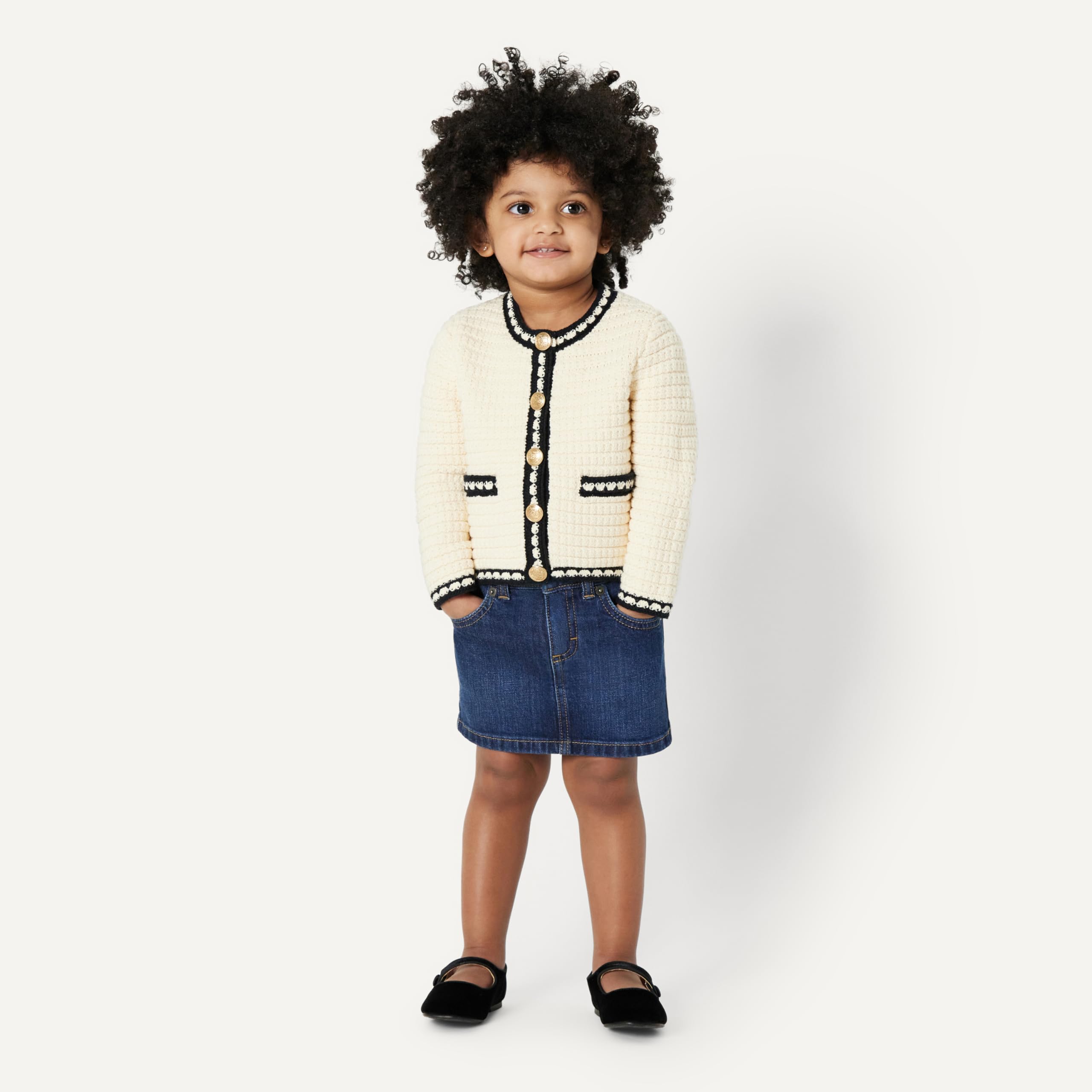 Amazon Essentials Falda-Pantalón Vaquera Corte Estándar Elasticidad Media Niñas