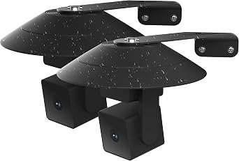 Gcioii 2 Pack Wall Mount for WYZE Cam Pan V3 & Cam Pan V4, Weatherproof Cover and Outside Corner Accessories, Reduce Blind Spots Black,Camera not Included