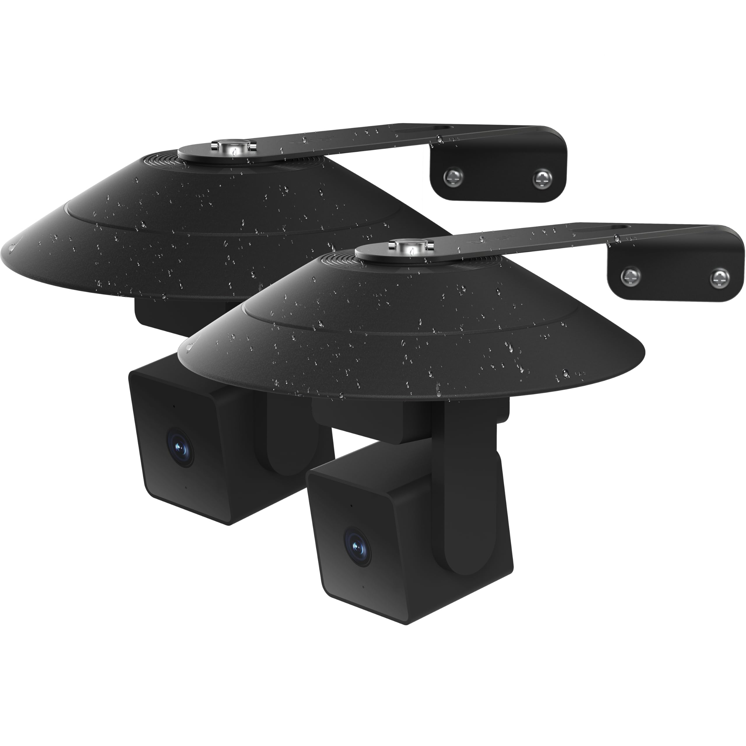 Gcioii 2 Pack Wall Mount for WYZE Cam Pan V3,Weatherproof Cover and Outside Corner Accessories,Reduce Blind Spots (Black,Camera not Included)