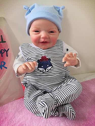 Vista 2 de Angelbaby Muñecas de bebé Reborn realistas de 20 pulgadas, muñeca realista de silicona recién nacida, muñeca de bebé de aspecto real con cuerpo