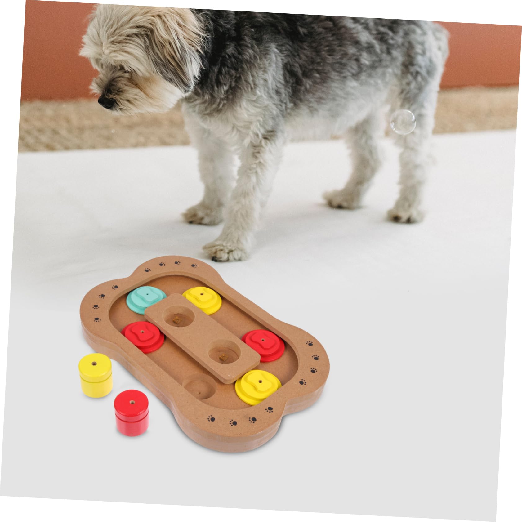 ifundom Hundespielzeug zum Langsamen Füttern mit Knochenaufdruck Multifunktionales Futterspielzeug für Haustiere